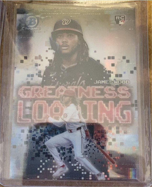 2025 Bowman Chrome #GL-20 James Wood Greatness Loading Rookie Card — front