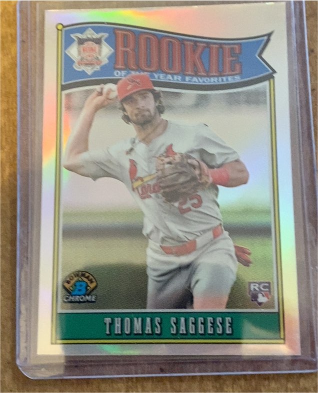 2025 Bowman Chrome #ROY-6 Thomas Saggese Rookie of the Year Favorites — front