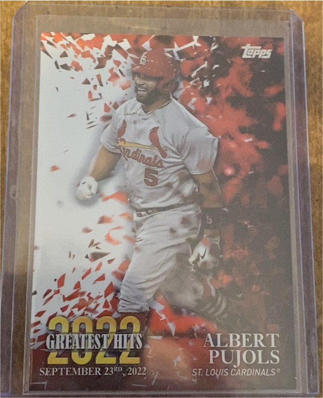 2023 Topps Series 1 2022 Greatest Hits #22GH-21 Albert Pujols — front