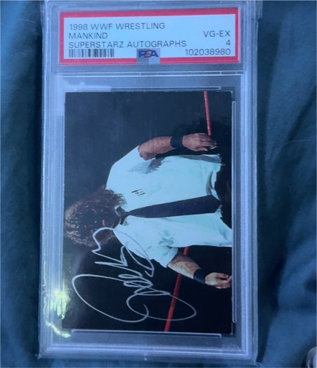 1998 WWF Wrestling Mankind Superstarz Autographs — front