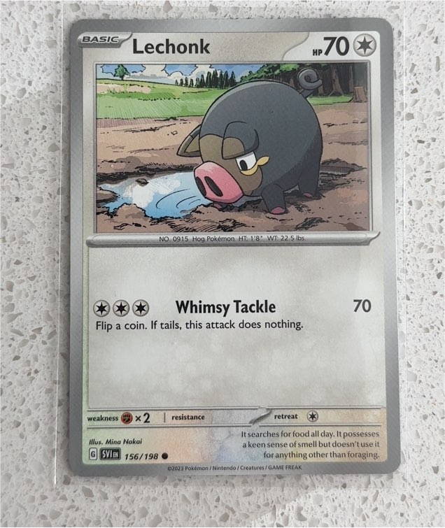 2023 Pokémon TCG Scarlet & Violet #156 Lechonk — front