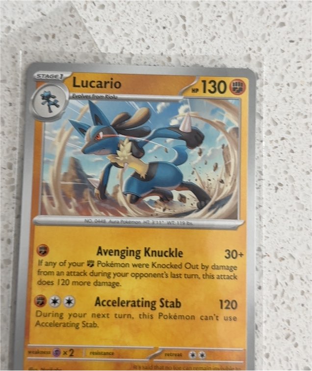 2023 Pokémon Scarlet & Violet #114 Lucario — front