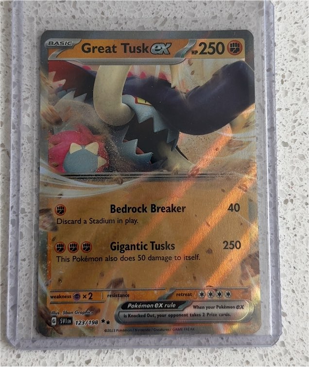 2023 Pokémon Scarlet & Violet #123 Great Tusk ex — front