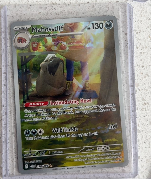 2023 Pokémon Scarlet & Violet #218 Mabosstiff — front
