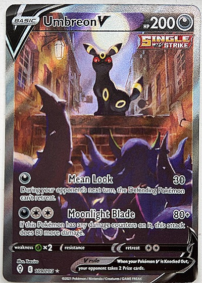 2021 Pokémon Sword & Shield Evolving Skies #189 Umbreon V — front