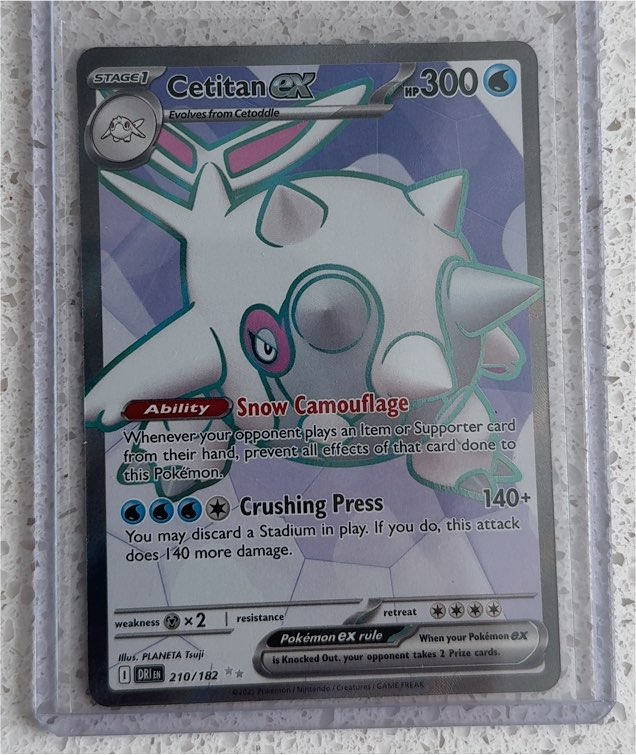 2023 Pokémon Scarlet & Violet Destined Rivals #210 Cetitan ex — front