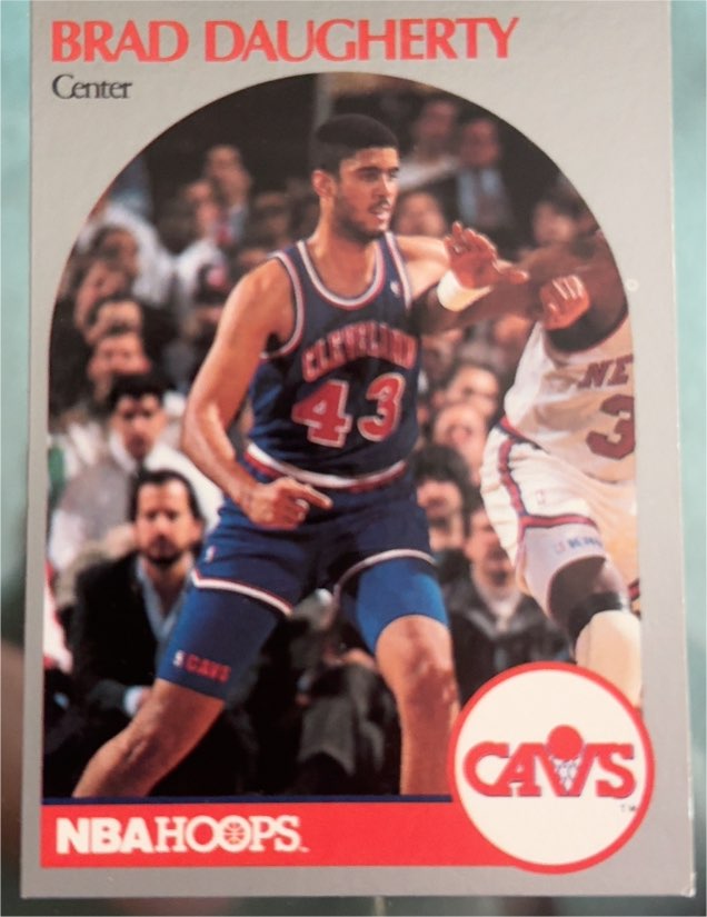 1990-91 NBA Hoops #73 Brad Daugherty — front
