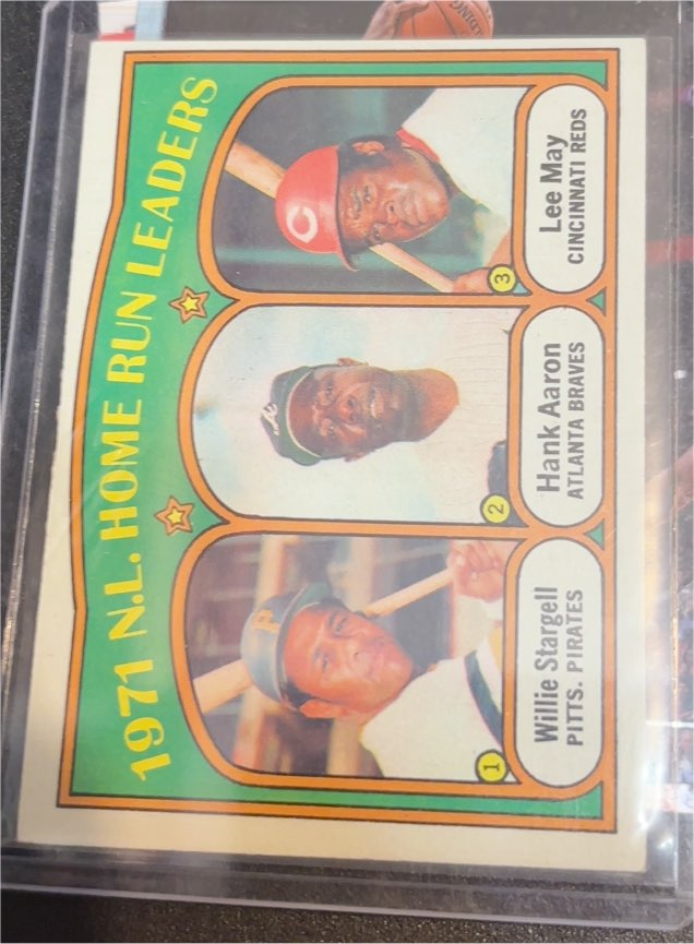 1972 Topps #89 Willie Stargell / Hank Aaron / Lee May — front