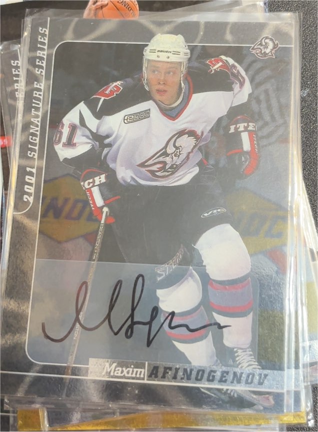 2000-01 ITG Be A Player Signature Series #81 Maxim Afinogenov — front