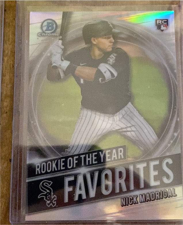 2021 Bowman Chrome Rookie of the Year Favorites #RRY-NM Nick Madrigal — front