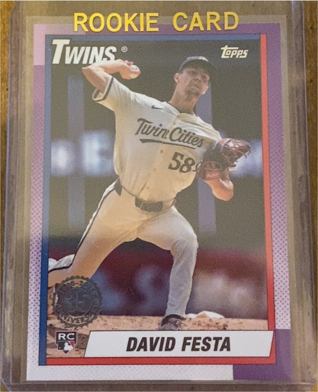 2025 Topps Series 1 #T90-67 David Festa 35th Anniversary Minnesota Twins Rookie Card — front