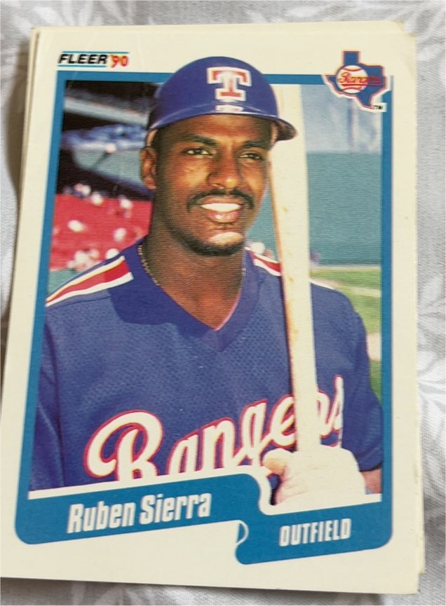 1990 Fleer #314 Ruben Sierra — front