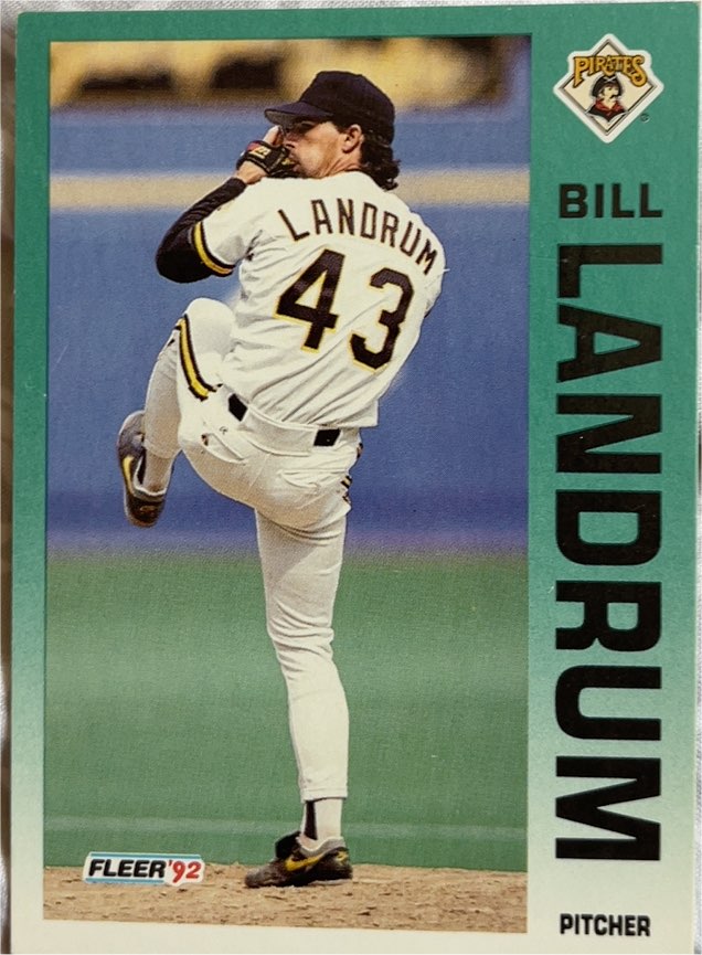 1992 Fleer #557 Bill Landrum — front