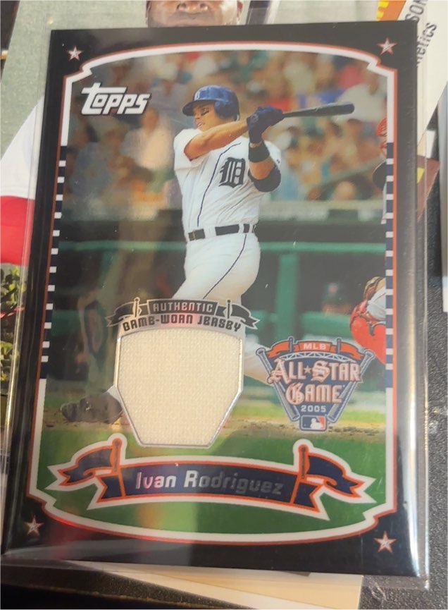 2005 Topps Update All-Star Stitches G.U. Jersey #ASR-IR Ivan Rodriguez — front