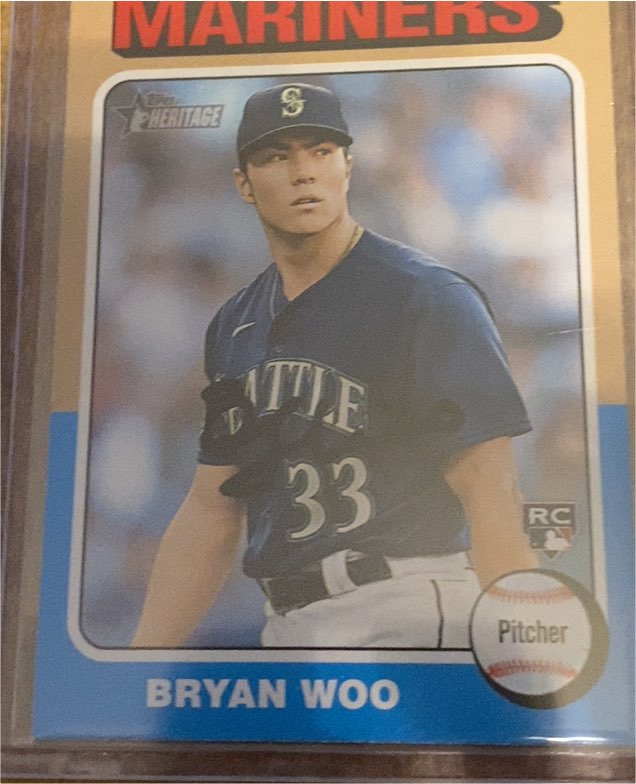 2024 Topps Heritage #245 Bryan Woo — front