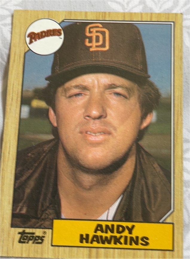 1987 Topps #183 Andy Hawkins — front
