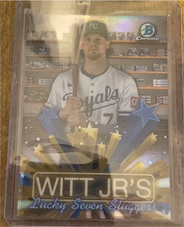 2025 Bowman Chrome #HS-8 Bobby Witt Jr Lucky Seven Sluggers — front