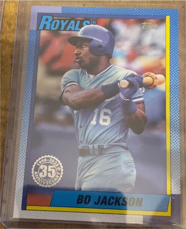2025 Topps #T90-62 Bo Jackson 1990 Topps Baseball 35th Anniversary — front