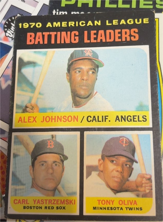 1971 Topps #61 1970 American League Batting Leaders — front