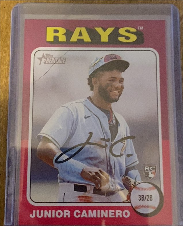 2024 Topps Heritage #267 Junior Caminero — front