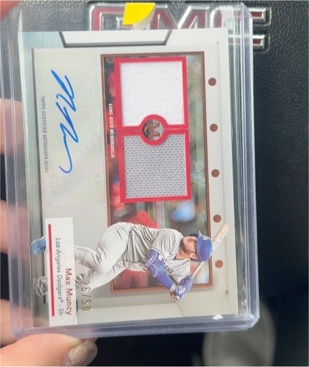 2024 Topps Museum Signature Swatches Dual Relic Auto #SWDRA-MM Max Muncy — front