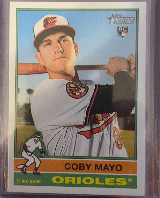 2025 Topps Heritage #340 Coby Mayo — front