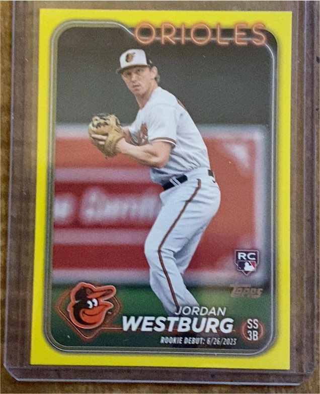 2024 Topps Update Series Rookie Debut Yellow #US125 Jordan Westburg — front
