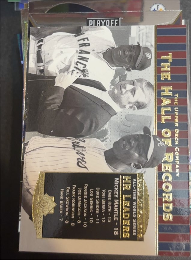 2001 Upper Deck The Hall of Records #90 Mickey Mantle — front
