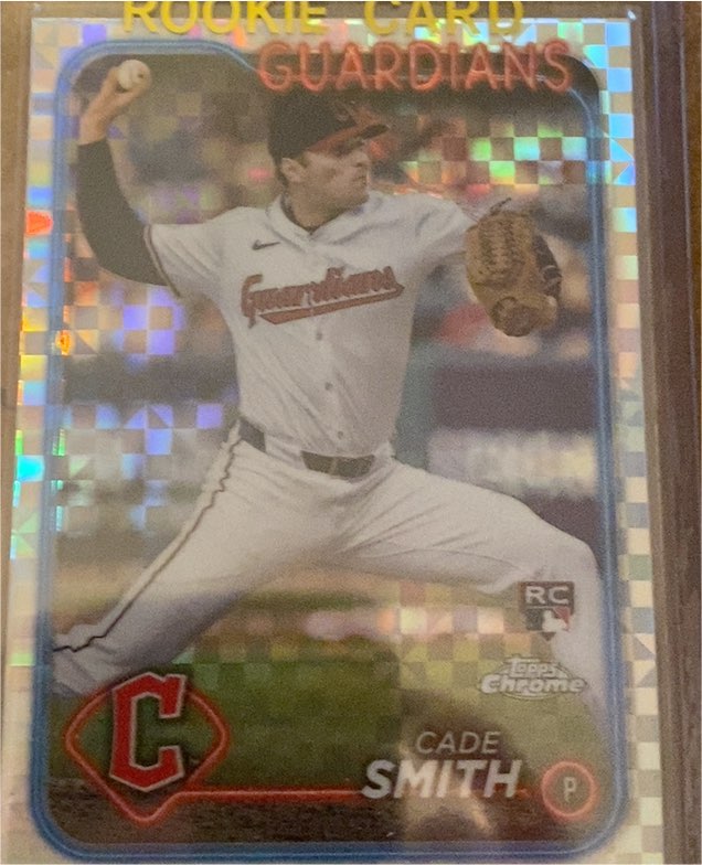 2024 Topps Chrome Update #USC188 Cade Smith Rookie X-Fractor Cleveland Guardians — front