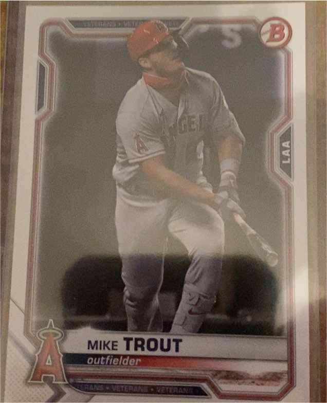 2021 Bowman #17 Mike Trout — front