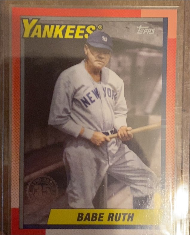 2025 Topps #T90-47 Babe Ruth 1990 Topps Baseball 35th Anniversary — front