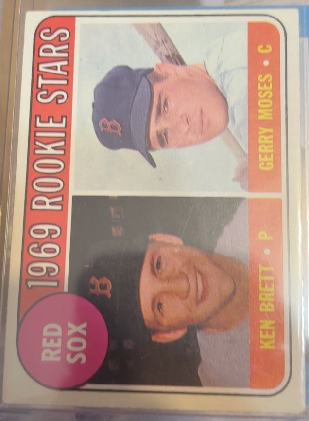 1969 Topps #476 Ken Brett, Gerry Moses — front