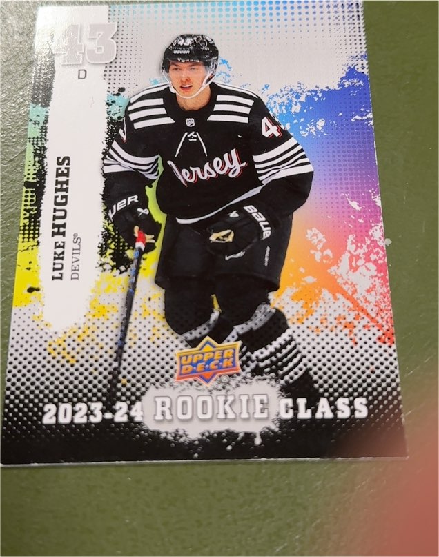 2023-24 Upper Deck #43 Luke Hughes Rookie Class — front