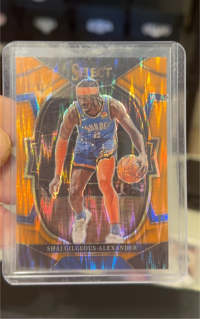2022-23 Panini Select #56 Shai Gilgeous-Alexander Orange Flash Prizm — front