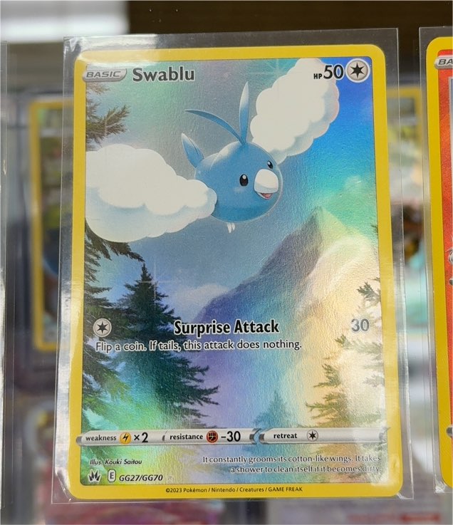 2023 Pokémon Crown Zenith GG27 Swablu — front