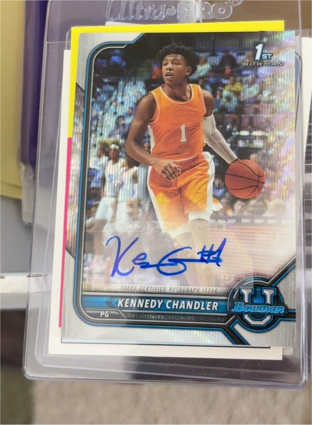 2021-22 Bowman University Chrome Prospect Autographs #BCPA-KC Kennedy Chandler — front