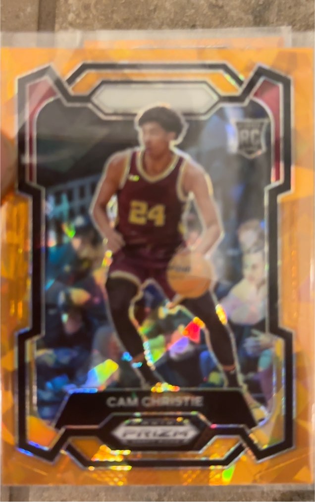 2024 Panini Prizm Draft Picks Cam Christie Rookie Orange Ice — front