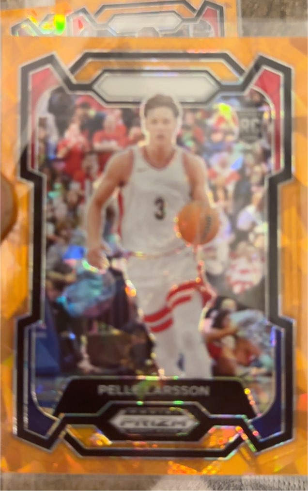 2024-25 Panini Prizm Draft Picks Orange Ice #16 Pelle Larsson — front