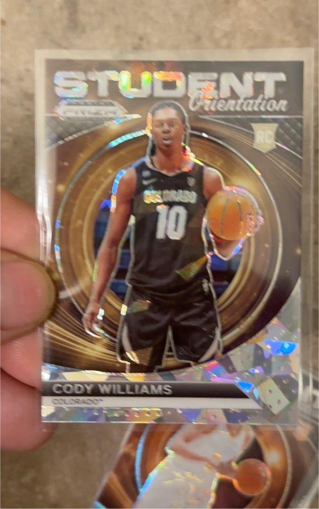 2024 Panini Prizm Draft Picks Student Orientation #23 Cody Williams — front