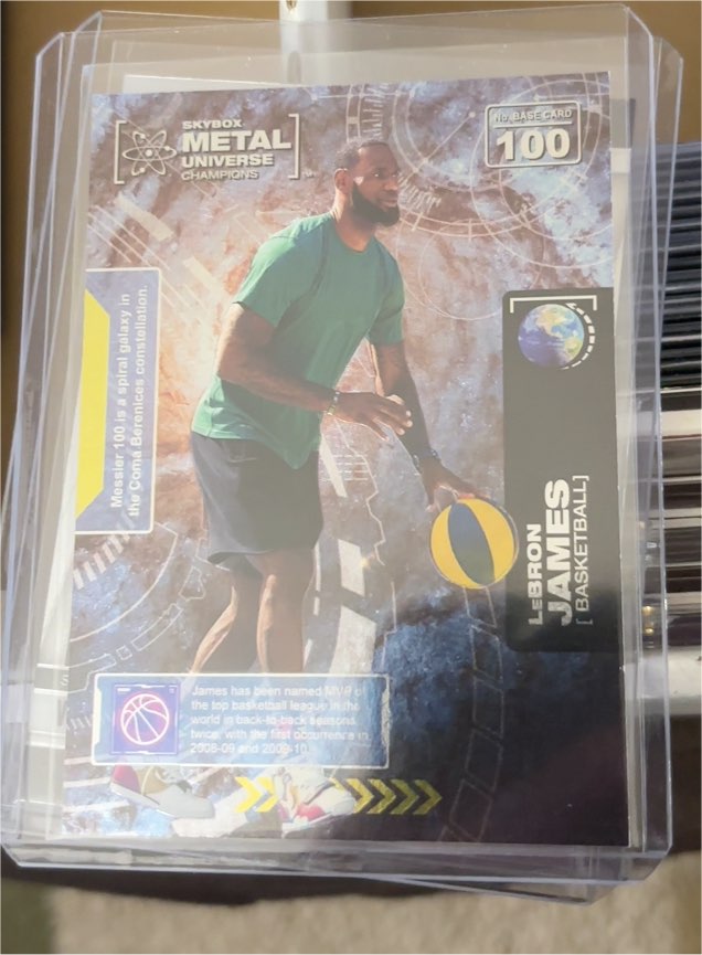 2021 Skybox Metal Universe Champions #100 LeBron James — front