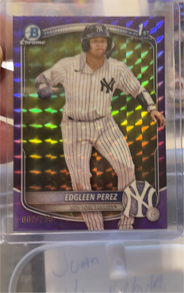 2025 Bowman Chrome #BCP-80 Edgleen Perez — front