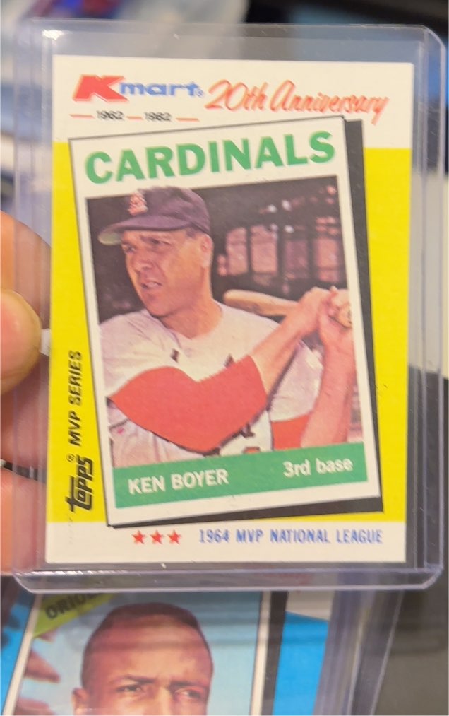 1982 Topps Kmart 20th Anniversary #6 Ken Boyer — front