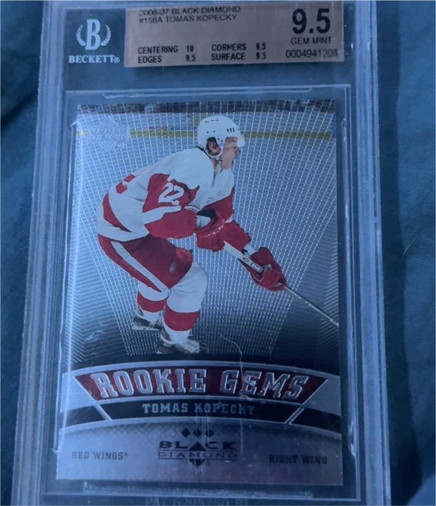 2006-07 Upper Deck Black Diamond #158A Tomas Kopecky Rookie Gems — front