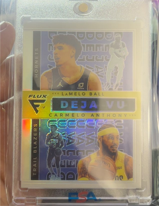 2020-21 Panini Flux #2 Deja Vu LaMelo Ball / Carmelo Anthony — front