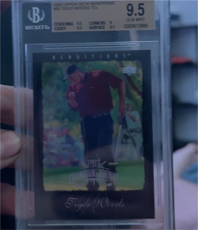 2001 Upper Deck #1 Tiger Woods Rookie Card — front