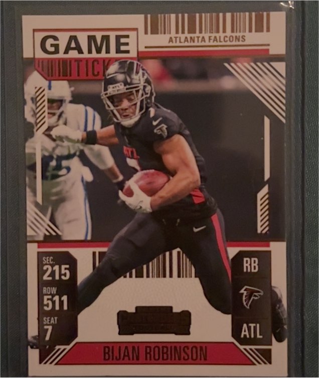 2024 Panini Contenders #6 Bijan Robinson Game Ticket — front