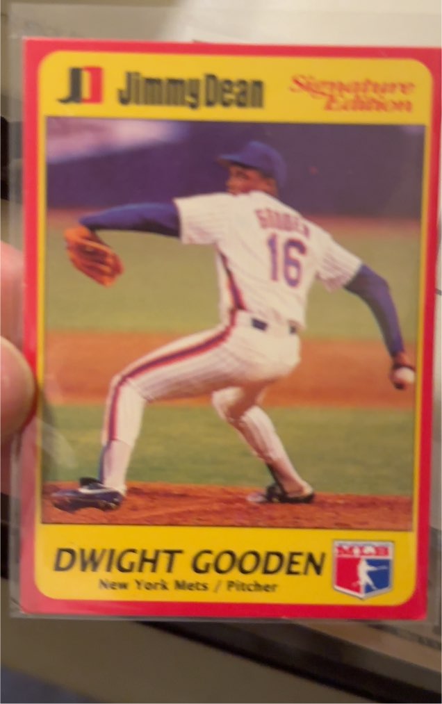 1991 Jimmy Dean Signature Edition #25 Dwight Gooden — front