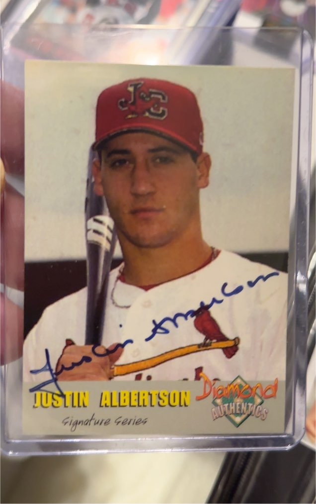 2000 Diamond Authentics Autographs #25 Justin Albertson — front