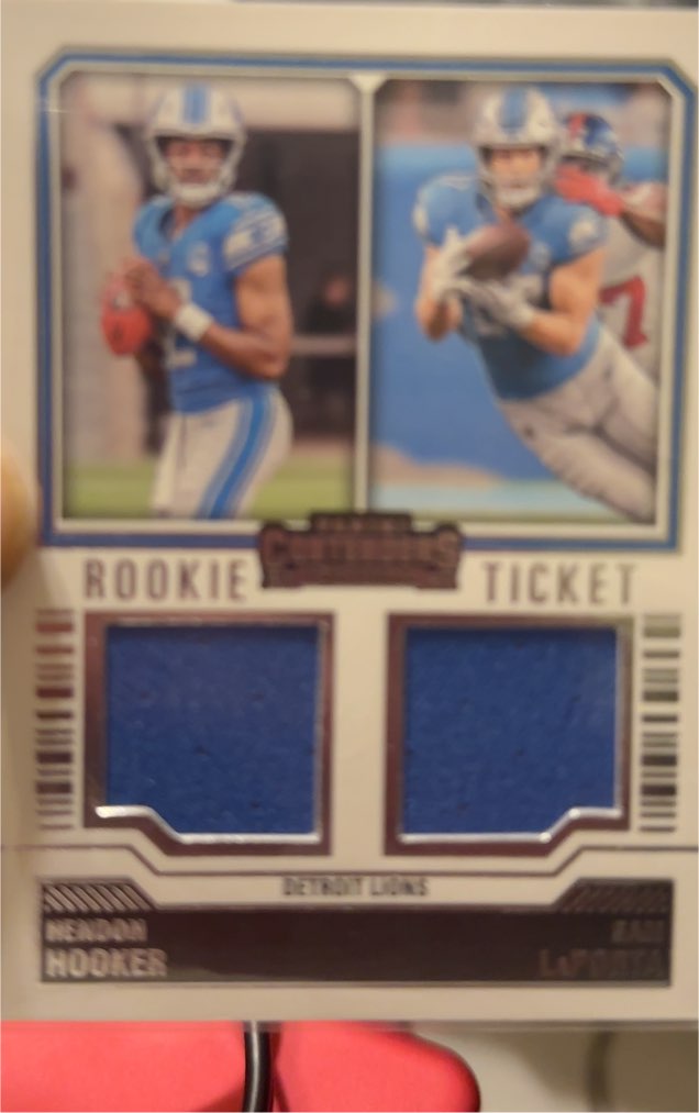 2023 Panini Contenders Rookie Ticket Dual #DS-10 Hendon Hooker, Sam LaPorta — front