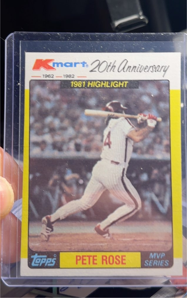 1982 Topps Kmart 20th Anniversary #44 Pete Rose — front